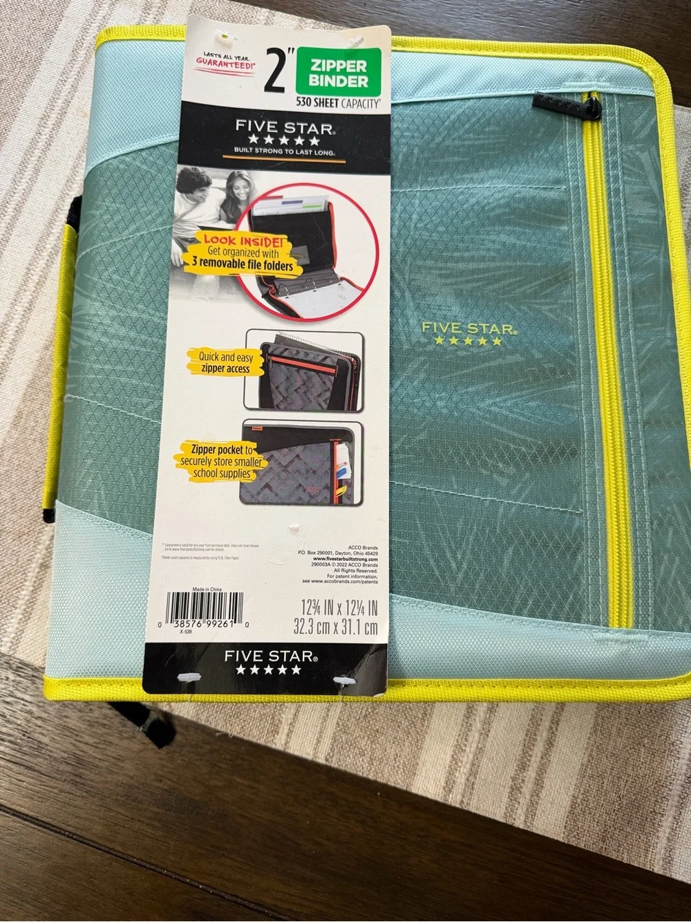 Five Star tablet zipper